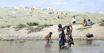  far tableaux - Dessin Quête de l’eau ouest Amérindien Henry Farny